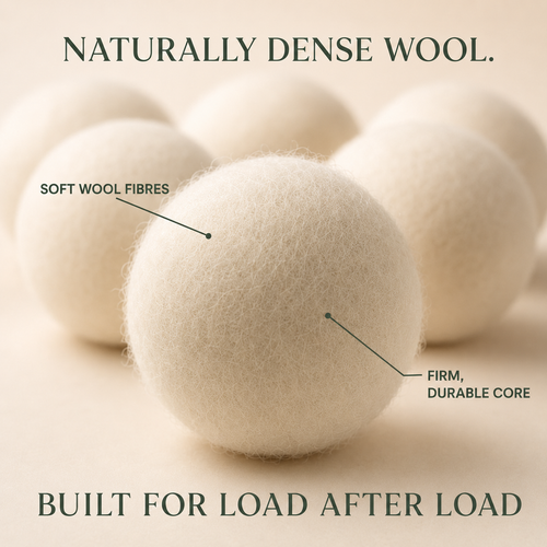 Reusable Wool Dryer Balls – Natural & Organic, 6 Pack